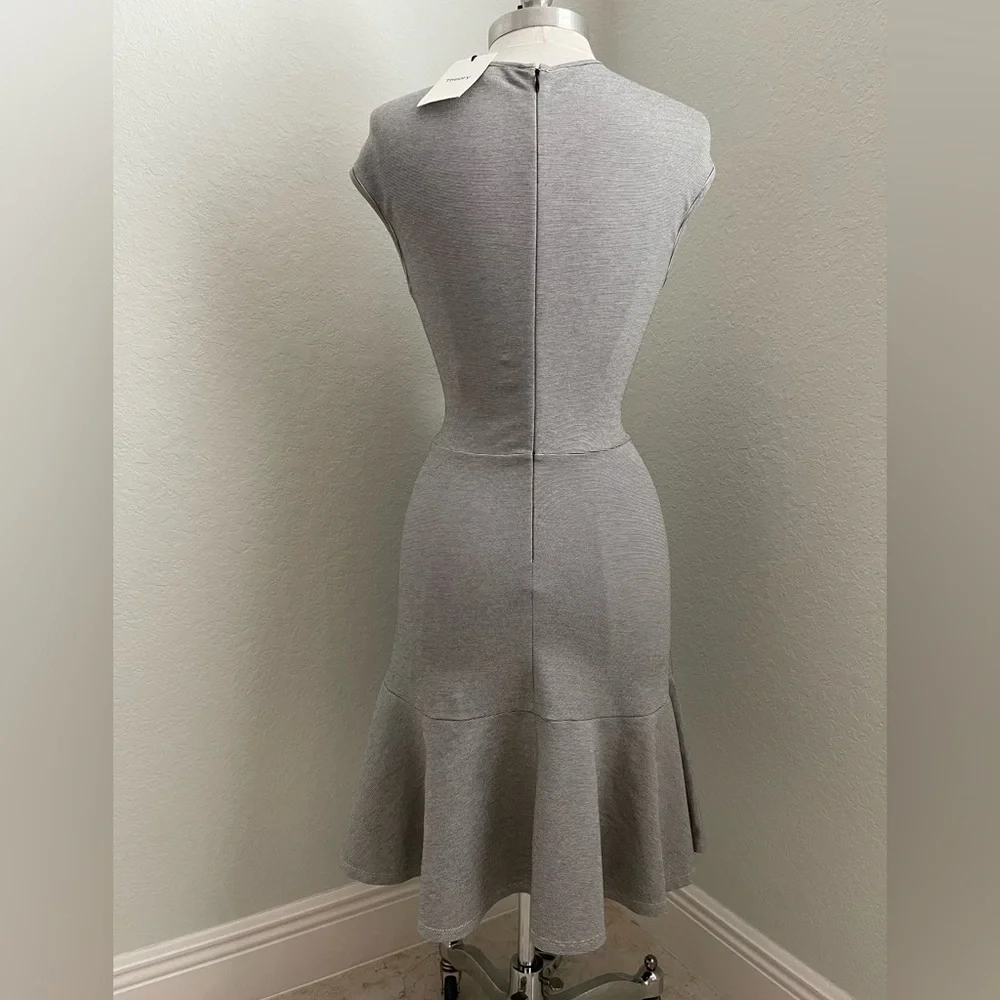 THEORY Eseential Flare ‘Fixture Ponte Stripe’ Dress - Picture 10 of 14